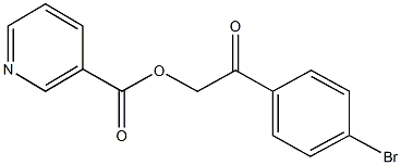 2-(4-bromophenyl)-2-oxoethyl nicotinate 구조식 이미지