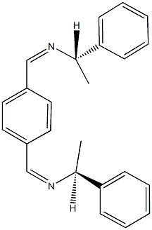 N-(1-phenylethyl)-N-(4-{[(1-phenylethyl)imino]methyl}benzylidene)amine 구조식 이미지