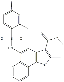 methyl 5-{[(2,4-dimethylphenyl)sulfonyl]amino}-2-methylnaphtho[1,2-b]furan-3-carboxylate Structure