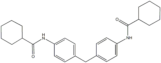 N-(4-{4-[(cyclohexylcarbonyl)amino]benzyl}phenyl)cyclohexanecarboxamide Structure