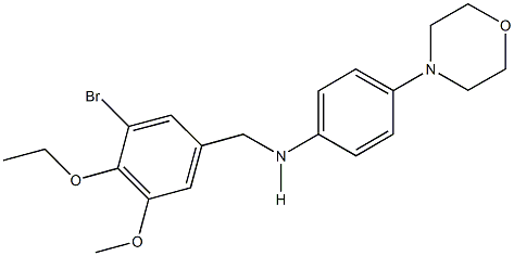 N-(3-bromo-4-ethoxy-5-methoxybenzyl)-N-[4-(4-morpholinyl)phenyl]amine 구조식 이미지