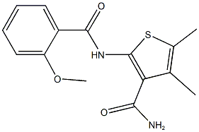 2-[(2-methoxybenzoyl)amino]-4,5-dimethyl-3-thiophenecarboxamide 구조식 이미지