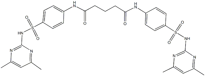 N~1~,N~5~-bis(4-{[(4,6-dimethyl-2-pyrimidinyl)amino]sulfonyl}phenyl)pentanediamide Structure