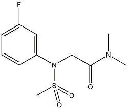 2-[3-fluoro(methylsulfonyl)anilino]-N,N-dimethylacetamide 구조식 이미지