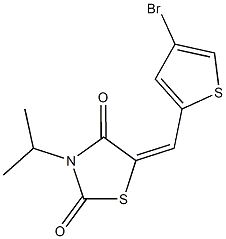 5-[(4-bromothien-2-yl)methylene]-3-isopropyl-1,3-thiazolidine-2,4-dione Structure