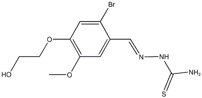 2-bromo-4-(2-hydroxyethoxy)-5-methoxybenzaldehyde thiosemicarbazone Structure