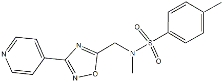 N,4-dimethyl-N-{[3-(4-pyridinyl)-1,2,4-oxadiazol-5-yl]methyl}benzenesulfonamide 구조식 이미지