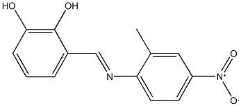 3-[({4-nitro-2-methylphenyl}imino)methyl]-1,2-benzenediol 구조식 이미지