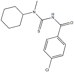 N'-(4-chlorobenzoyl)-N-cyclohexyl-N-methylthiourea 구조식 이미지