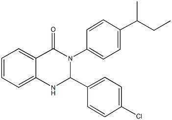 3-(4-sec-butylphenyl)-2-(4-chlorophenyl)-2,3-dihydro-4(1H)-quinazolinone 구조식 이미지