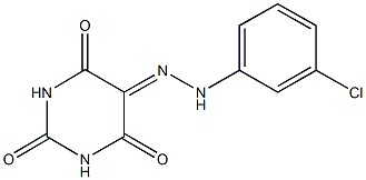 2,4,5,6(1H,3H)-pyrimidinetetrone 5-[(3-chlorophenyl)hydrazone] Structure