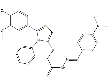 2-{[5-(3,4-dimethoxyphenyl)-4-phenyl-4H-1,2,4-triazol-3-yl]sulfanyl}-N'-[4-(dimethylamino)benzylidene]acetohydrazide Structure