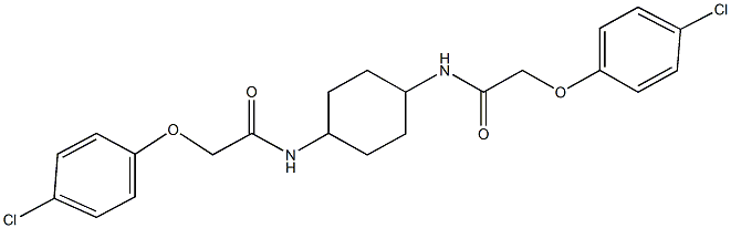 2-(4-chlorophenoxy)-N-(4-{[(4-chlorophenoxy)acetyl]amino}cyclohexyl)acetamide 구조식 이미지