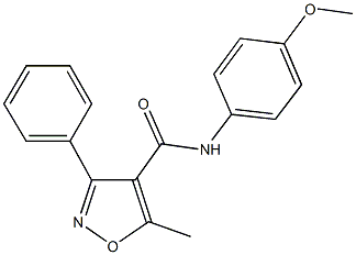 N-(4-methoxyphenyl)-5-methyl-3-phenylisoxazole-4-carboxamide Structure