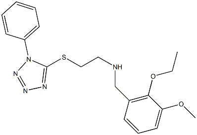 N-(2-ethoxy-3-methoxybenzyl)-N-{2-[(1-phenyl-1H-tetraazol-5-yl)sulfanyl]ethyl}amine 구조식 이미지