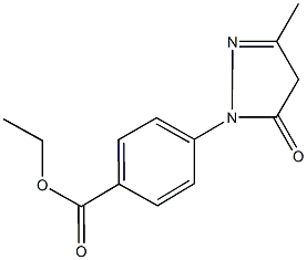 ethyl 4-(3-methyl-5-oxo-4,5-dihydro-1H-pyrazol-1-yl)benzoate 구조식 이미지