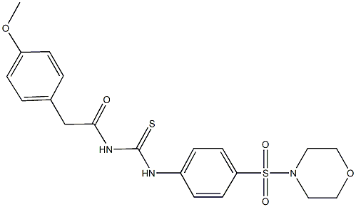 N-[(4-methoxyphenyl)acetyl]-N'-[4-(4-morpholinylsulfonyl)phenyl]thiourea 구조식 이미지