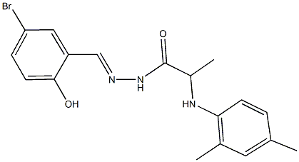 N'-(5-bromo-2-hydroxybenzylidene)-2-(2,4-dimethylanilino)propanohydrazide 구조식 이미지