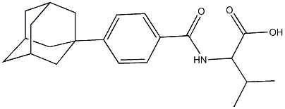 N-[4-(1-adamantyl)benzoyl]valine 구조식 이미지
