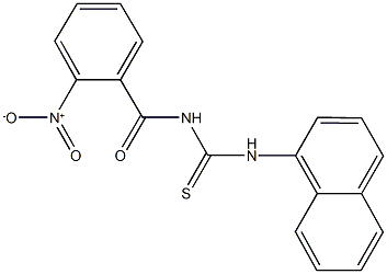 N-{2-nitrobenzoyl}-N'-(1-naphthyl)thiourea Structure