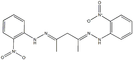 pentane-2,4-dione bis({2-nitrophenyl}hydrazone) 구조식 이미지