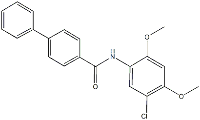 N-(5-chloro-2,4-dimethoxyphenyl)[1,1'-biphenyl]-4-carboxamide 구조식 이미지