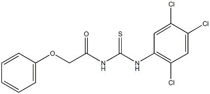 N-(phenoxyacetyl)-N'-(2,4,5-trichlorophenyl)thiourea 구조식 이미지