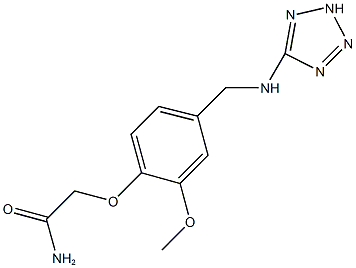 2-{2-methoxy-4-[(2H-tetraazol-5-ylamino)methyl]phenoxy}acetamide Structure