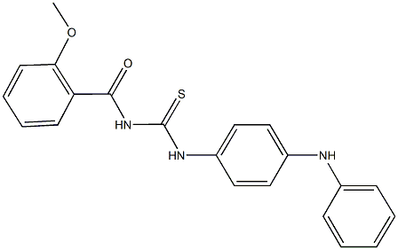 N-(4-anilinophenyl)-N'-(2-methoxybenzoyl)thiourea Structure