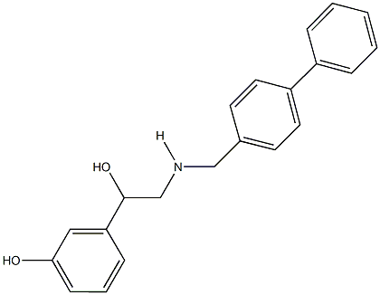 3-{2-[([1,1'-biphenyl]-4-ylmethyl)amino]-1-hydroxyethyl}phenol Structure