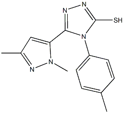 5-(1,3-dimethyl-1H-pyrazol-5-yl)-4-(4-methylphenyl)-4H-1,2,4-triazole-3-thiol 구조식 이미지