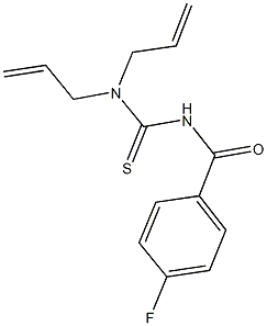 N,N-diallyl-N'-(4-fluorobenzoyl)thiourea 구조식 이미지