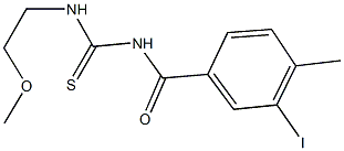 N-(3-iodo-4-methylbenzoyl)-N'-(2-methoxyethyl)thiourea Structure
