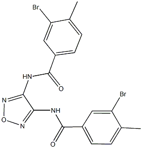 3-bromo-N-{4-[(3-bromo-4-methylbenzoyl)amino]-1,2,5-oxadiazol-3-yl}-4-methylbenzamide 구조식 이미지