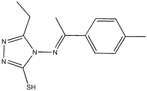 5-ethyl-4-{[1-(4-methylphenyl)ethylidene]amino}-4H-1,2,4-triazole-3-thiol Structure