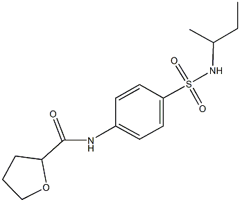 N-{4-[(sec-butylamino)sulfonyl]phenyl}tetrahydro-2-furancarboxamide Structure