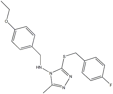 N-(4-ethoxybenzyl)-N-{3-[(4-fluorobenzyl)sulfanyl]-5-methyl-4H-1,2,4-triazol-4-yl}amine 구조식 이미지