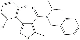 N-benzyl-3-(2,6-dichlorophenyl)-N-isopropyl-5-methyl-4-isoxazolecarboxamide Structure