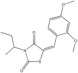 3-sec-butyl-5-(2,4-dimethoxybenzylidene)-1,3-thiazolidine-2,4-dione Structure