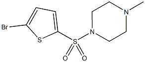 1-[(5-bromo-2-thienyl)sulfonyl]-4-methylpiperazine 구조식 이미지
