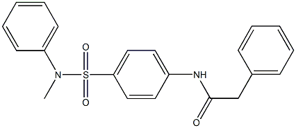 N-{4-[(methylanilino)sulfonyl]phenyl}-2-phenylacetamide 구조식 이미지