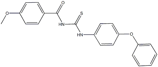 N-(4-methoxybenzoyl)-N'-(4-phenoxyphenyl)thiourea Structure