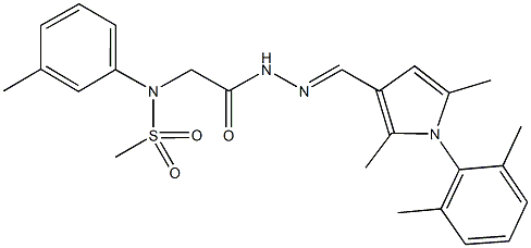 N-[2-(2-{[1-(2,6-dimethylphenyl)-2,5-dimethyl-1H-pyrrol-3-yl]methylene}hydrazino)-2-oxoethyl]-N-(3-methylphenyl)methanesulfonamide Structure