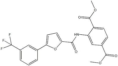 dimethyl 2-({5-[3-(trifluoromethyl)phenyl]-2-furoyl}amino)terephthalate Structure