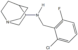 N-(1-azabicyclo[2.2.2]oct-3-yl)-N-(2-chloro-6-fluorobenzyl)amine 구조식 이미지