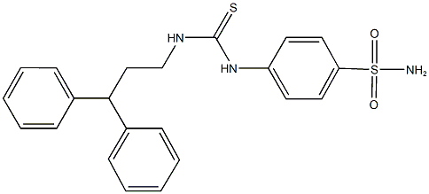 4-({[(3,3-diphenylpropyl)amino]carbothioyl}amino)benzenesulfonamide 구조식 이미지