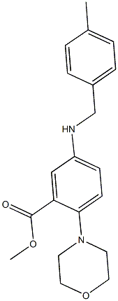 methyl 5-[(4-methylbenzyl)amino]-2-(4-morpholinyl)benzoate 구조식 이미지
