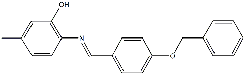 2-{[4-(benzyloxy)benzylidene]amino}-5-methylphenol 구조식 이미지