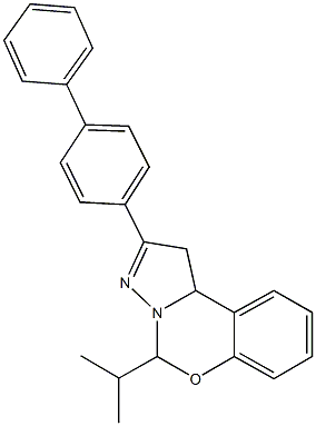 2-[1,1'-biphenyl]-4-yl-5-isopropyl-1,10b-dihydropyrazolo[1,5-c][1,3]benzoxazine Structure