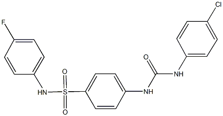 4-{[(4-chloroanilino)carbonyl]amino}-N-(4-fluorophenyl)benzenesulfonamide Structure